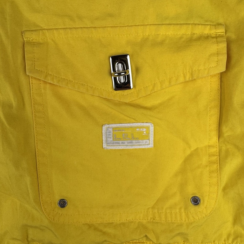 Ralph Lauren Women Medium Vest Hooded Yellow‎ Windbreaker Lined Vintage Rare - Picture 2 of 14